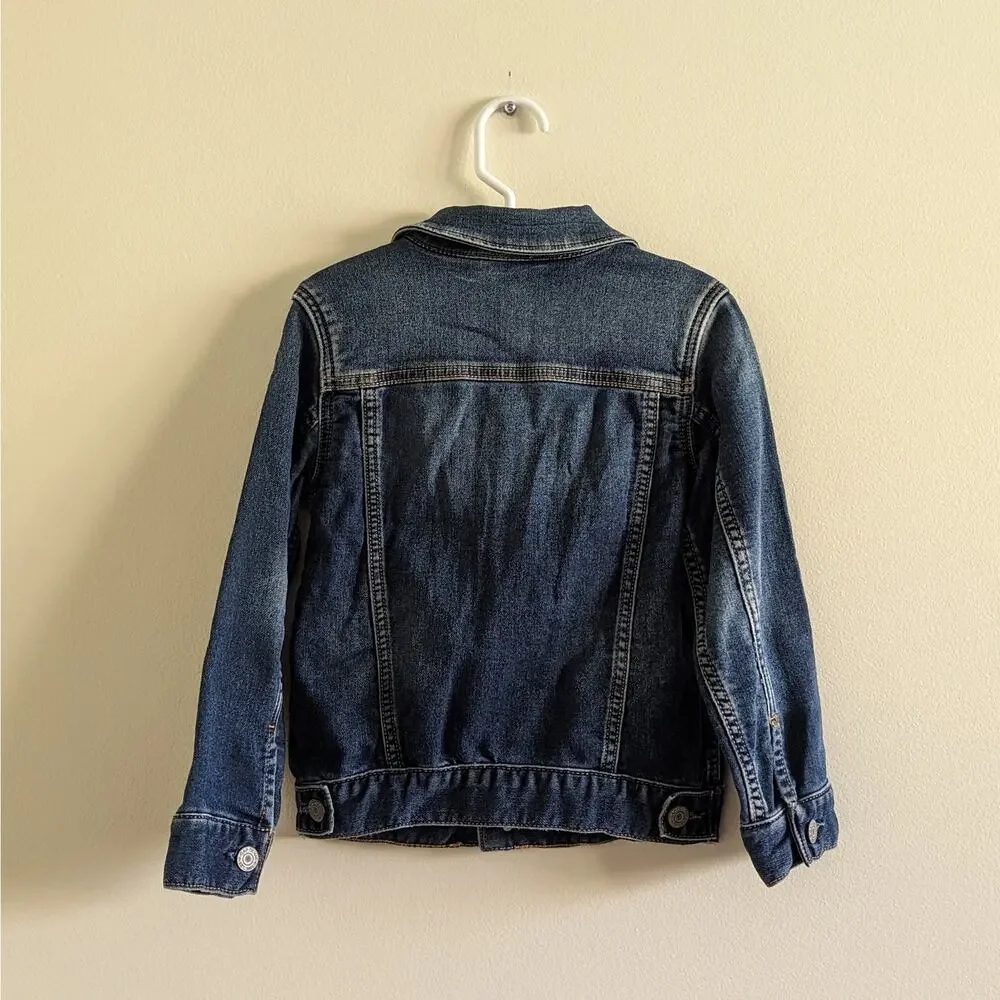 Gap Soft Denim Jacket Size 5 Medium Wash Blue Jean Coat Stretch Material